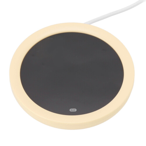 Electric Gravity Switch Mug Warmer 55C for Office, Yellow
