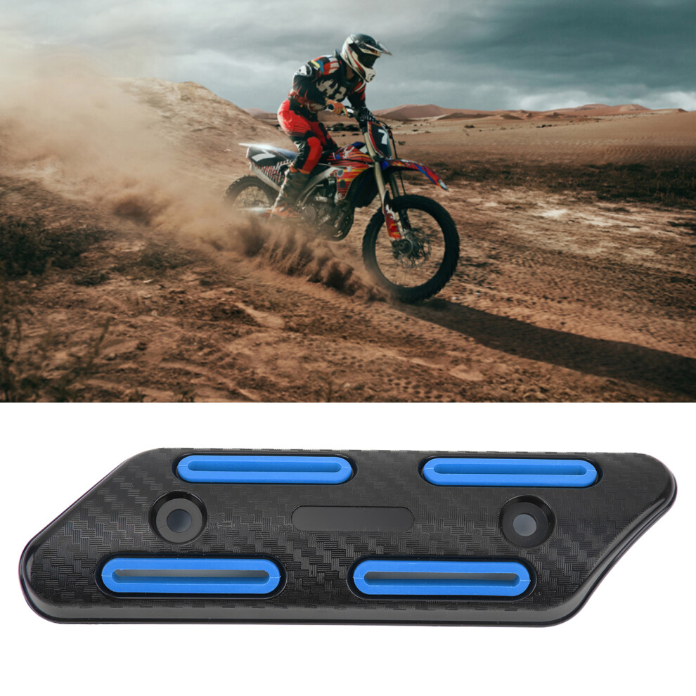 Motorcycle Exhaust Heat Shield Universal For 27 To 51Mm Pipes Atvs Bikes Blue 5041356414573