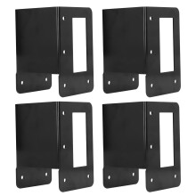 4PCS Steel Log Rack Brackets, Adjustable Support for Indoor Outdoor Firewood Storage