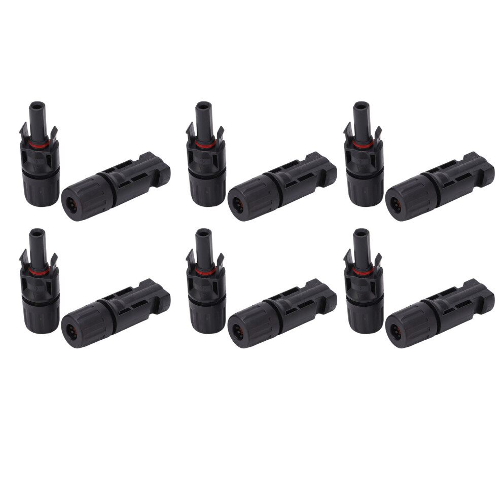 12Pcs Solar Panel Connectors Ip67 Copper Tinned Pins 1000V 30A Kit 8721356416414