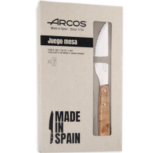 Cuchillos de Carne - ARCOS - Forest - Set de 6 - Acero Inoxidable - Madera de Álamo Compactado