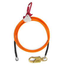 Steel Wire Core Flip Line Kit, Fall-Protection Lanyard With Triple-Lock Carabiner And Steel Swivel Snap, 1/2 In X 10 Ft