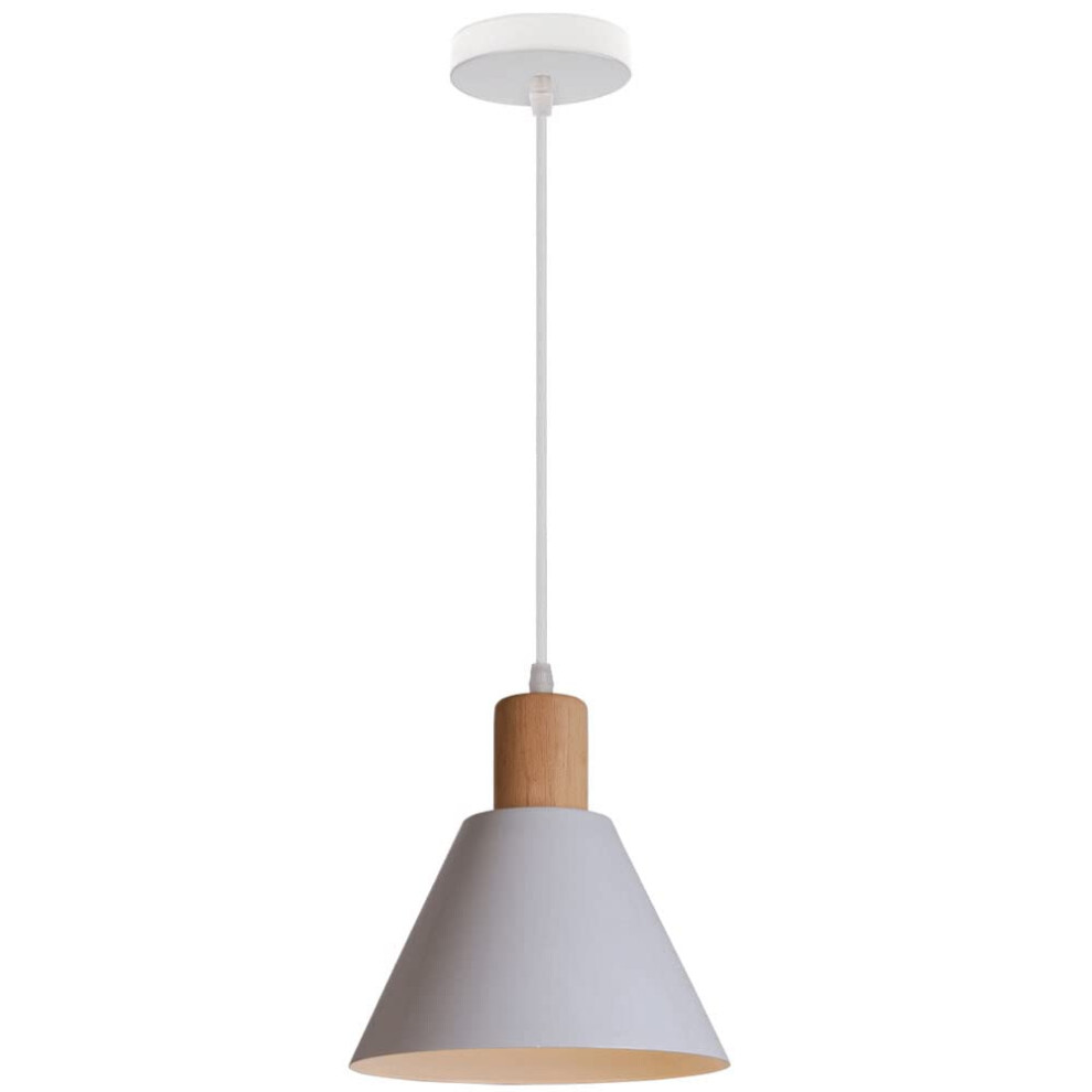 Wooden Pattern Ceiling Hanging Light Fixture Modern Pendant Light Adjustable Pendant E27/E26 Compatible Single-Head Lamp-image-OPC-PMH25Z2-NEW