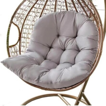 Swing Cushion Pads For Hanging Chairs 120x80cm Light Gray Large Washable Cushion For Indoor Outdoor Garden Furniture