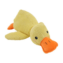 Calming Duck Plush Toy Pillow - Soft Doll, Quacking Sound, Indoor Use, Yellow, Medium Size