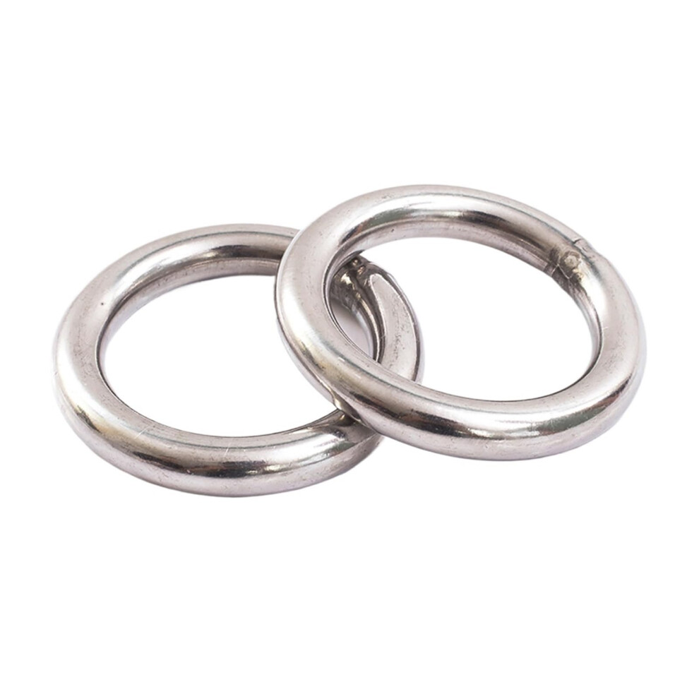 Stainless Steel Round Ring Welded O-Rings M3-M10, 304 Ss Heavy Duty Rigging Rings For Marine M5x60mm M4x40mm Silver 9393856704668