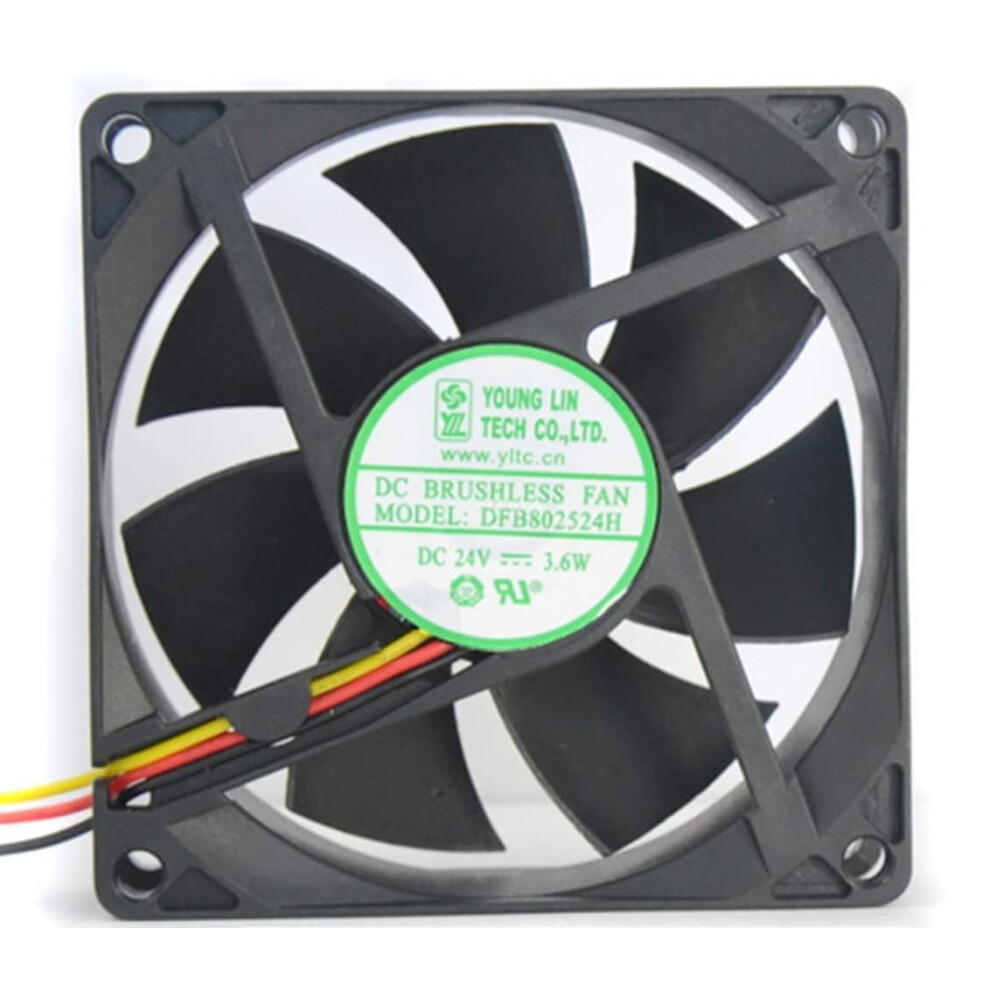 Cooling Fan 24V 80X80x25mm 8025 For Dfb802524h 3.6W 9393856704729