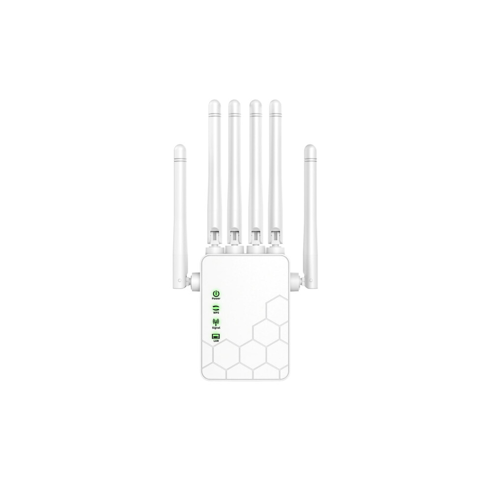 Wifi Repeater 1200Mbps Dual Band 2.4Ghz/5Ghz Wifi Extender With Ethernet Port, 2 Lan/Wan Ports, 4 Antennas, Home/Office 9354506600372