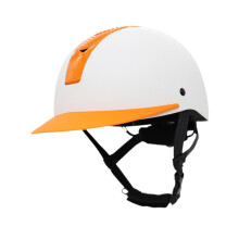 Equestrian Helmet Size M White And Orange For Horse Riding And Cycling