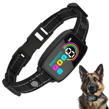 Anti Bark Collars for Dogs Rechargeable Bark Collar With Vibration Beep IP67 Waterproof 8Level Adjustable Black 8-120
