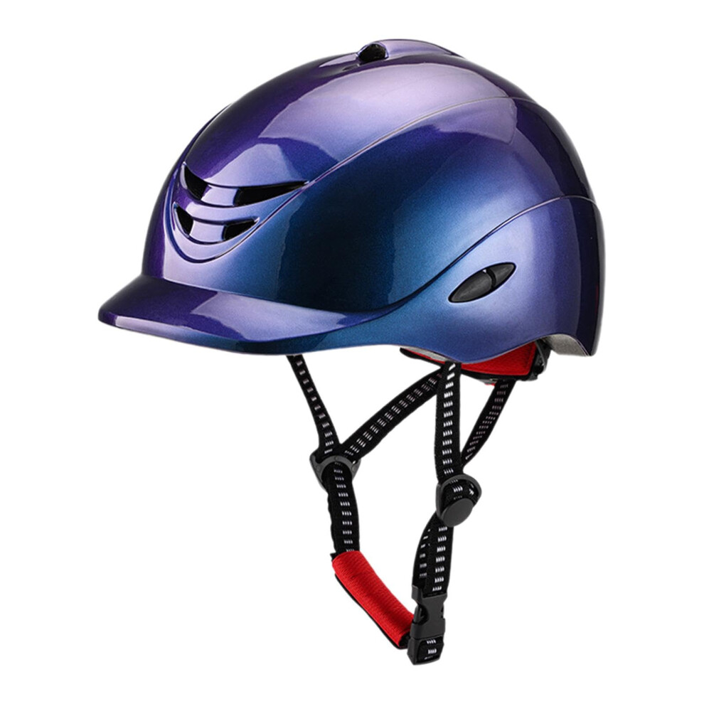 Horse Riding Helmet Breathable Equestrian Helmet With Removable Liner Lightweight Size L For Outdoor Riding Blue