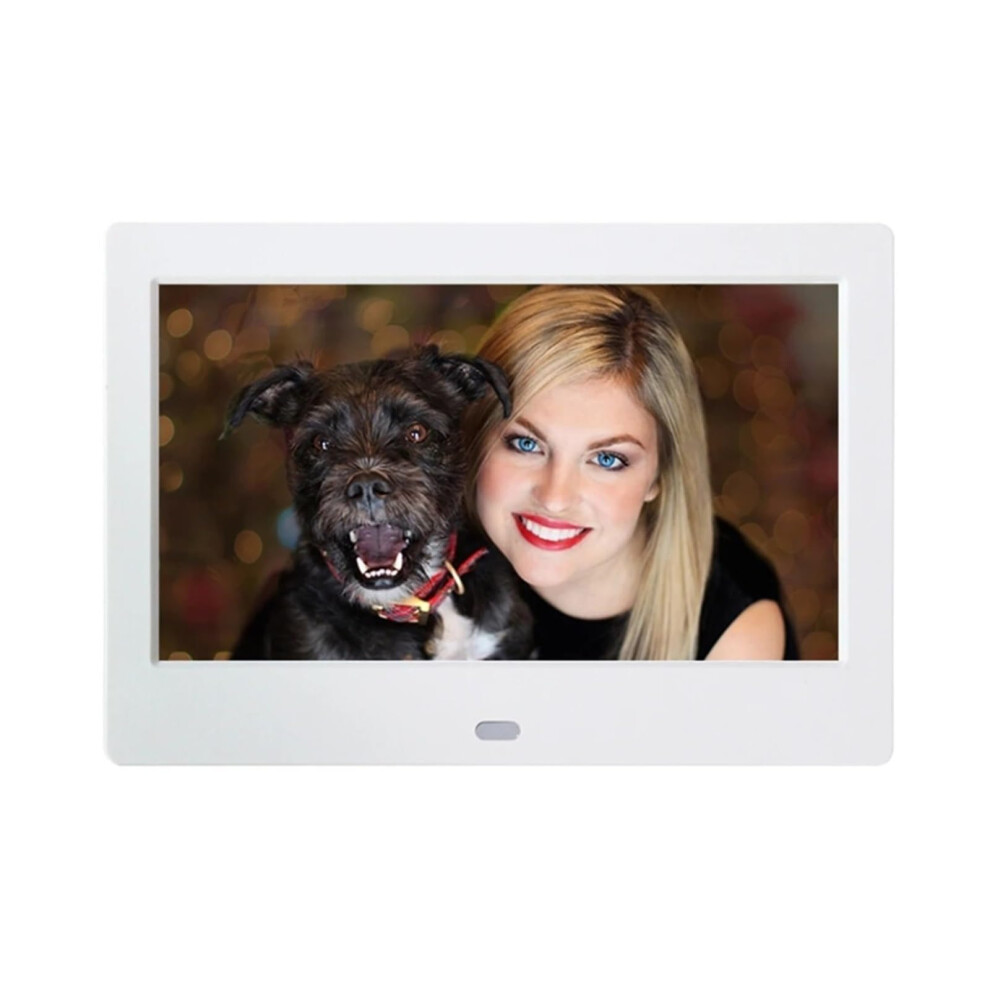 7Inch Hd Led Digital Photo Frame Smart Photo Frame 800X480 Resolution Mp3 Mp4 Player Usb Mmc Sd Ms Card Compatible White 9393856705375