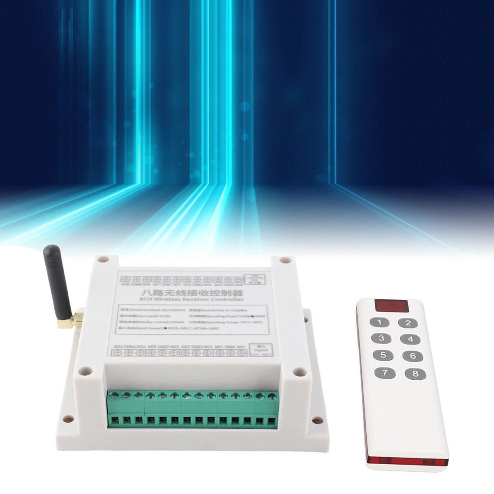 8 Channel 10A Dc 12Vâ36V Lamp Control Relay With Remote Switch Module 8761356420875
