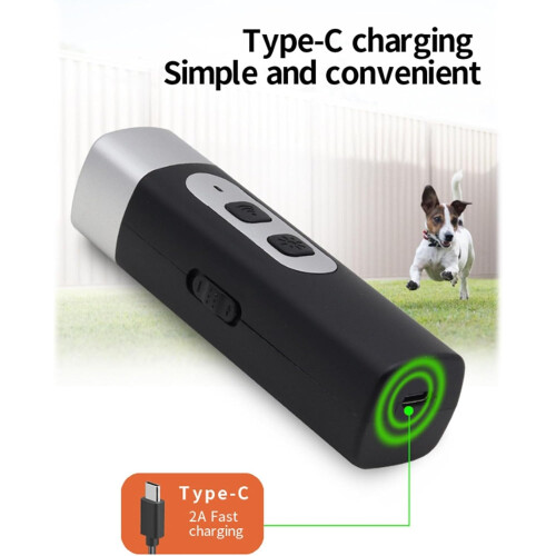 The Bark Deterrent For Dogs 2025 Model HD Display LED Flashlight Orange 1 Pack 2