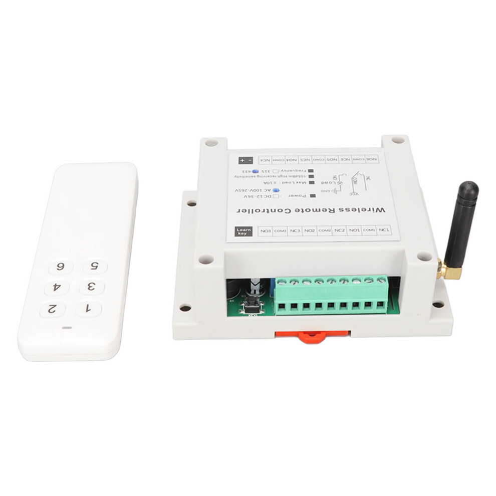 6-Channel Rf Relay Module 100-265V Ac Remote Controller 433Mhz 4681356420894