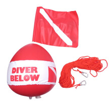 Dive Flag Float Inflatable Buoy With Rope For Scuba Diving And Freediving Surface Marker