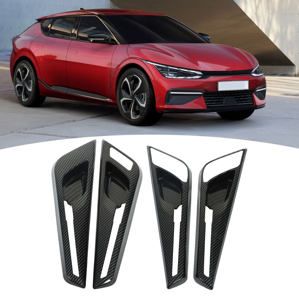 Easy Install Carbon Fiber Door Handle Covers For Kia Ev6 2022+ 4Pcs 4661356421220
