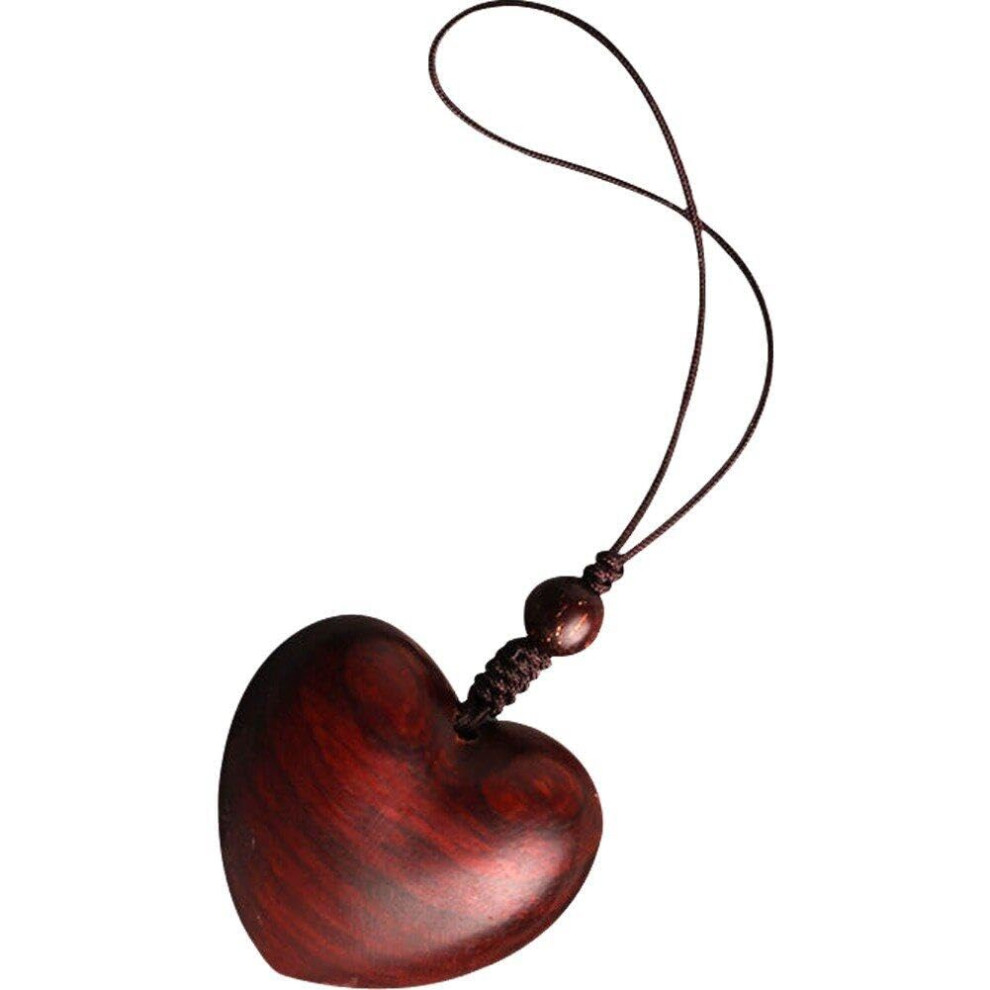 Heart Sandalwood Phone Charm For Women, Solid Wood Lanyard Chain, Car Key Pendant, Iphone And Android Compatible 9067246388416