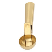 Edelstahl-Eisschaufel mit Auslöser, 18 cm, Gold