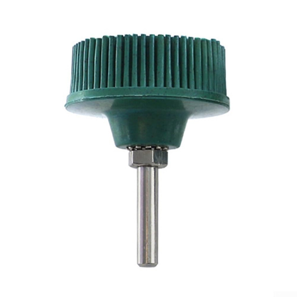 2 Inch For Drill Disc Brush Rubber Emery Abrasive Polishing With Bristle Head Finishing Wheel Grinding Deburring Green 9084446679687