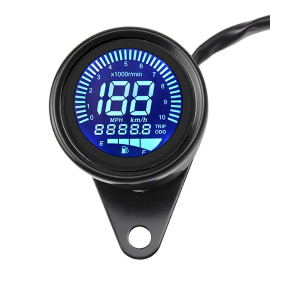 Dual Odometer Gauge 12V Universal Digital Motorcycle Tachometer With Led Indicator Backlight Fuel Meter 9084446680133