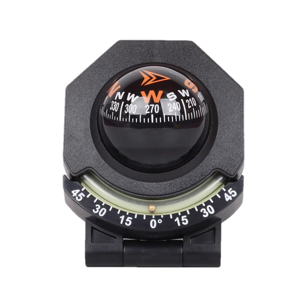 Spherical Dashboard Automotive Navigation Compass, High-Precision Inclinometer, Foldable Guide Ball, Direction Finder 9354506601485