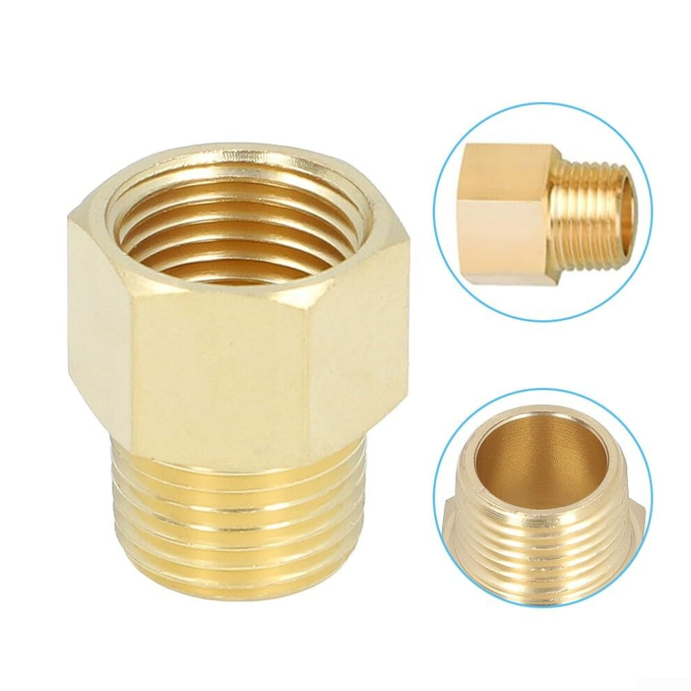Industrial Brass Pipe Fitting Coupler Model E Female To Male Threaded Connection 9067246389406