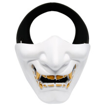 BB Gun Half-Face Protective Mask For Airsoft Paintball CS Games Hunting Cosplay Halloween White