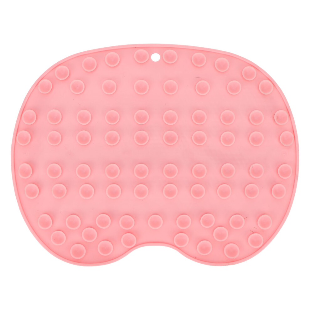 Pink Shower Foot Scrubber Mat With 75 Suction Cups, Foot Massager