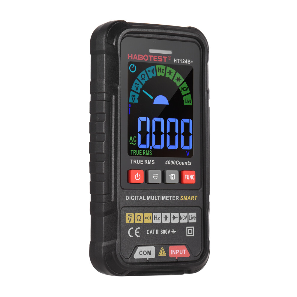 Ht124b+ True Rms Digital Multimeter 4000 Counts 2.5" Lcd Black 7621356428435