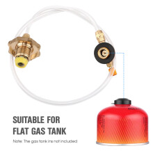 Adapter für Outdoor-Camping-Gaskocher, 60 cm Nachfüllschlauch, leicht und kompakt