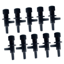 Fish Tank Oxygen Valve - 10Pcs Set Black Air Tube Connectors Compatible With Oxygen Pump For Aquarium