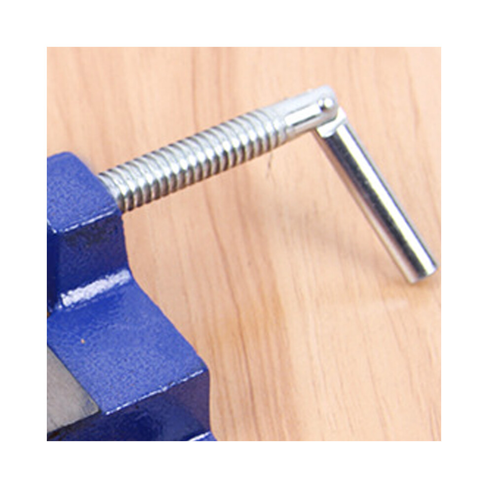 Steel Drill Press Vise 3In Wide Opening Bench Clamp For Woodworking Blue 5011356431238