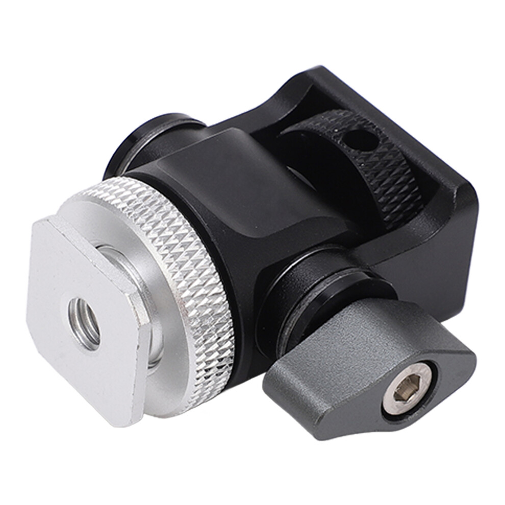 Premium Camera Monitor Holder With Swivel 360 Hot Shoe & 1/4In Screw Silver 5051356432194