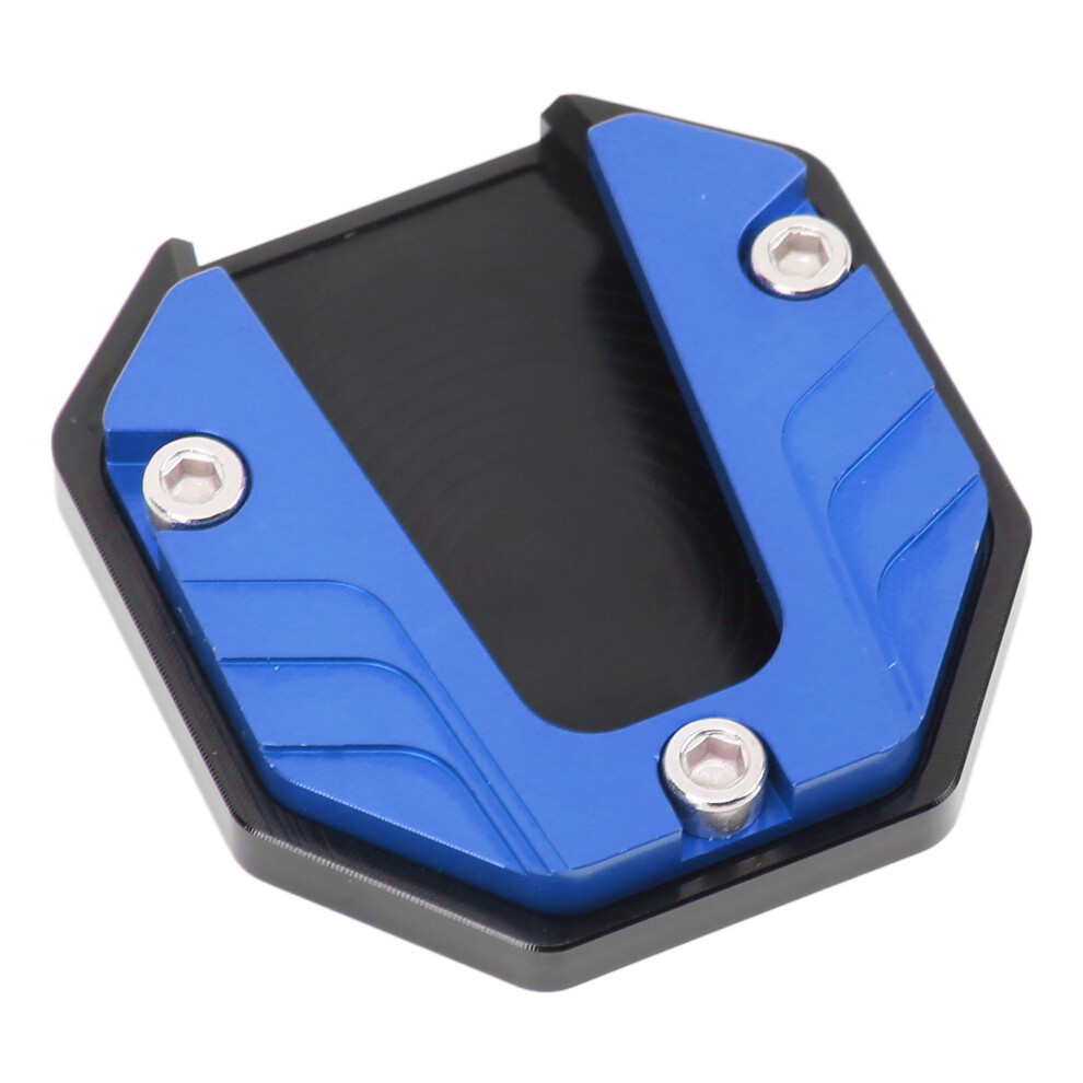 Aluminum Alloy Motorcycle Kickstand Pad For All-Terrain Support Blue 8471356433170