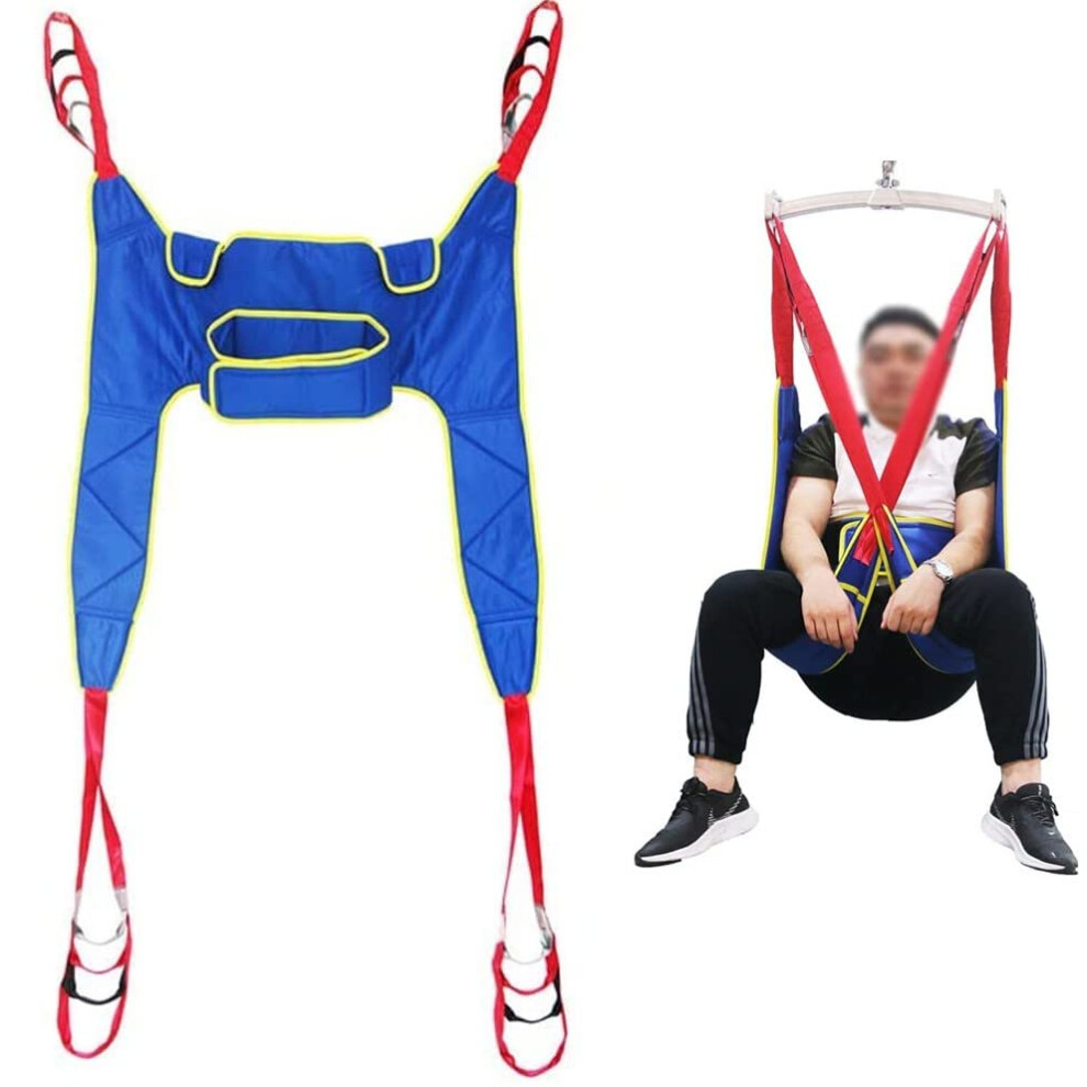 Patient Hoist Sling Large Toileting And Shower Sling Four Point Support For Home Use With Stair Transfer Belt