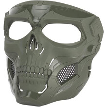 Air Gun Skull Full Face With Headgear Hood Paintball Mask Goggles Adjustable Shoulder Strap