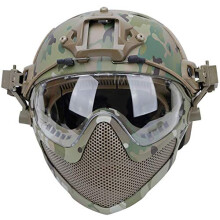 Pilot Protective Helmet For Airsoft And Paintball, Removable Liner And Goggles Compatible