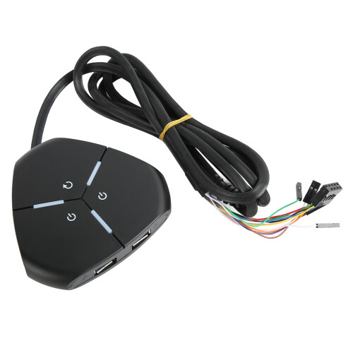 Dualer Netzschalter 2 USB Desktop-PC-Taste ABS