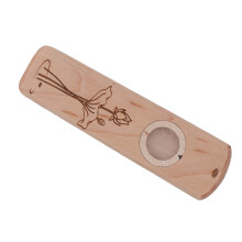 Wood Kazoo Flute Wooden Guitar Ukulele Accompaniment Harmonica Maple Finish