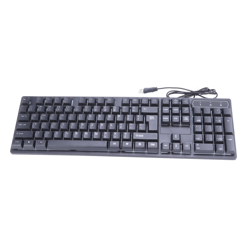 Light Colorful 104-Key Wired Mechanical Gaming Keyboard With Stable Suspended Keycaps