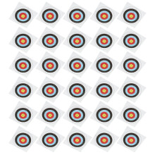 30 PCS Archery Target Paper - 40x40cm for Recurve & Compound Bow Shooting