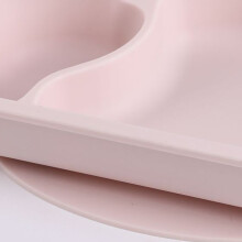 Baby Silikon Wolken-Teller, geteilt, Saugnapf, Pink, 125x235mm