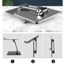 MT134 Grauer Tabletständer, Mehrwinkel-Verstellbar