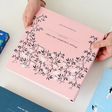 Selbstklebendes Fotoalbum mit Binder, 560 g, 20 Seiten, Pink Sparrow