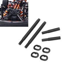 RC Body Mount Post Set with Steel Buckles for 1/7 EX07 RC Car Black
