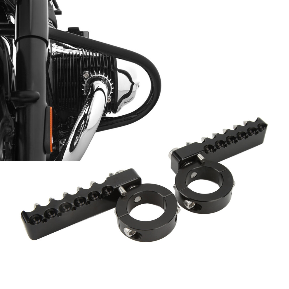 Anodized Motorcycle Foot Pegs With Steel Clamps For Enhanced Stability 5061356446824