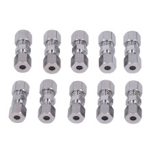 10Pcs Chrome Plated Copper Brake Line Fittings for 4.75mm Tubes