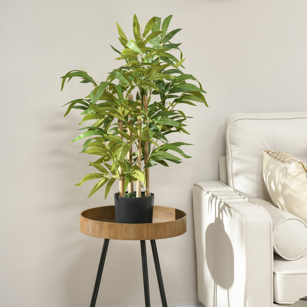 Homcom Potted Artificial Plants Bamboo Tree For Desk Indoor Outdoor, 60Cm