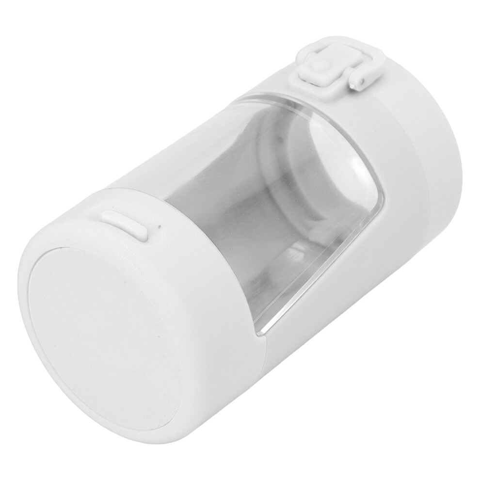 White Led Lighted Airtight Jar With Magnifying Glass & Spoon Included